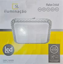 Plafon cristal estrelado quadrado 24W