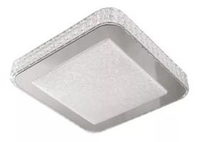 Plafon cristal gemini 12w 28x28cm branco frio
