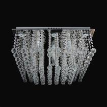 Plafon Cristal Quadrado 50cm 7E14 Led 6500K Bivolt - PARIS LUZ