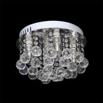 Plafon Cristal Redondo 30cm 4E14 Led 6500K Bivolt Plafon Cristal Redondo 30cm 4E14 Led 6500K Bivolt