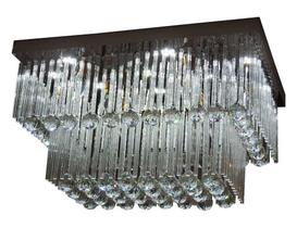 Plafon Cristal Retangular 60cm 8E14 Led 6500K Bivolt Plafon Cristal Retangular 60cm 8E14 Led 6500K Bivolt