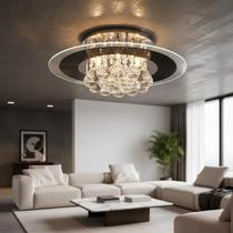 Plafon Cronos Led Sobrepor Redondo Cristal Legítimo Luxo Sala Quarto Corredor 40cm Bivolt Plafon Cronos Led Sobrepor Redondo Cristal Legítimo Luxo Sala Quarto Corredor 40cm Bivolt