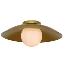 Plafon Cuia Dourado (D)50cm Vidro Opalino CUI1PS01DR050