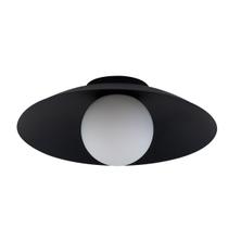 Plafon Cuia Sobrepor Preto Opalino 49,5cm P/ LED E27 Bella ST2846 Plafon Cuia Sobrepor Preto Opalino 49,5cm P/ LED E27 Bella ST2846