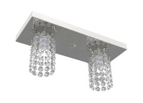 Plafon De Cristal Retangular 30Cm Mesa Balcão
