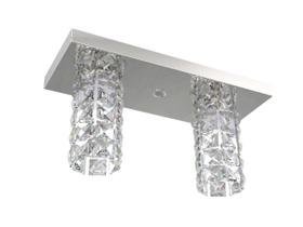 Plafon De Cristal Retangular L30X12Cm Balcão Lavabo