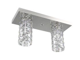 Plafon De Cristal Retangular L30X12Cm Balcão Lavabo