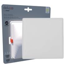 Plafon De Led Embutir Quadrado Flat 18W 4000K Borda Infinita Bivolt Avant