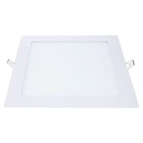 Plafon de led quadrado embutir 12w 3000k branco quente bivolt galaxy Plafon de led quadrado embutir 12w 3000k branco quente bivolt galaxy