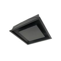 Plafon de luz indireta embutir 45x45cm para 4 lâmpadas e27 preto