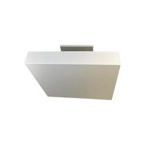 Plafon De Luz Indireta Sobrepor 35x35cm Para 4 Lâmpadas E27 Branco Com Haste