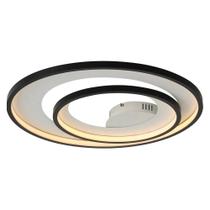 Plafon de sob bella loop preto e branco 1x60w 3000k hm008wb