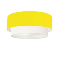 Plafon de Sobrepor Cilíndrico SP-3021 Cúpula Cor Amarelo Branco