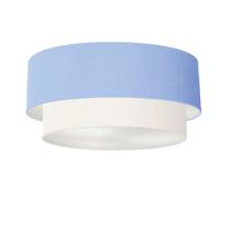 Plafon de Sobrepor Cilíndrico SP-3021 Cúpula Cor Azul Bebê Branco