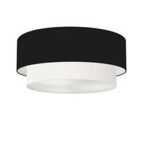 Plafon de Sobrepor Cilíndrico SP-3021 Cúpula Cor Preto Branco