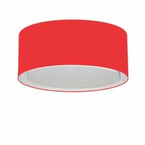 Plafon de Sobrepor Cilíndrico SP-3036 Cúpula Cor Vermelho