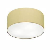 Plafon de Sobrepor Cilíndrico SP-3047 Cúpula Cor Algodão Crú