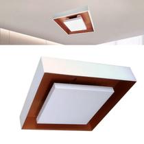 Plafon De Sobrepor Eclipse Quadrado Luz Indireta 40x40 4 lâmpadas G9 Branco Com Cobre Bivolt 110V 220V Para Sala Jantar Estar Cozinha Quarto Banheiro