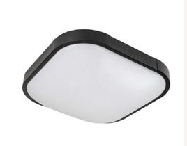 Plafon de Sobrepor Enzo Preto Quadrado 30cm Plafon de Sobrepor Enzo Preto Quadrado 30cm