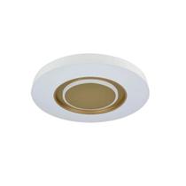 Plafon de Sobrepor Led 24W Bivolt Branco e Dourado Devon Hevvy