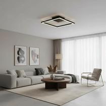 Plafon de Sobrepor LED 24W Perfil Led Design Moderno Quarto Sala Escritorio Bivolt Plafon de Sobrepor LED 24W Perfil Led Design Moderno Quarto Sala Escritorio Bivolt