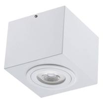 Plafon de Sobrepor Luminária Quadrada Branca Aluzinc Box Dital Sala Cozinha Escritório Plafon de Sobrepor Luminária Quadrada Branca Aluzinc Box Dital Sala Cozinha Escritório