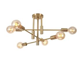 Plafon de sobrepor moderno metálico estilo Sputnik 6 hastes p/6 lâmpadas Plafon de sobrepor moderno metálico estilo Sputnik 6 hastes p/6 lâmpadas