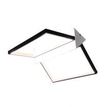 Plafon de Sobrepor Moderno Preto e Branco Led 56W 3200K Bivolt