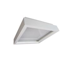 Plafon de Sobrepor Quadrado 38x38cm 4L E27 Branco Fosco