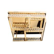 Plafon de Sobrepor Quadrado Dourado 60x60cm Cristal LED 56W Plafon de Sobrepor Quadrado Dourado 60x60cm Cristal LED 56W