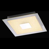 Plafon de Sobrepor Quadrado Vidro Transparente 28cm Led 12W 3000K