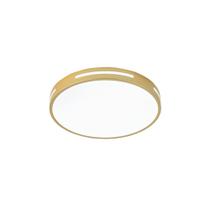 Plafon de Sobrepor Redondo Dourado 40cm Led 25W 3 em 1 Bivolt