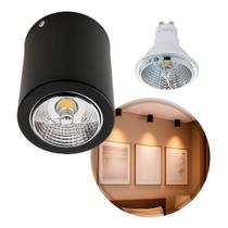 Plafon de Sobrepor Redondo Foco Fixo Preto + LED AR70 Br. Quente ST2951 Plafon de Sobrepor Redondo Foco Fixo Preto + LED AR70 Br. Quente ST2951