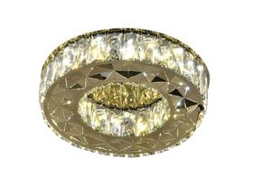 Plafon de sobrepor redondo gold com cristais 35CM controle remoto 3.000k 4.000k e 6.000k Sindora Plafon de sobrepor redondo gold com cristais 35CM controle remoto 3.000k 4.000k e 6.000k Sindora