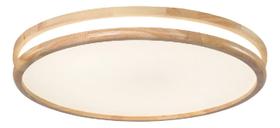 Plafon De Sobrepor Smart Double Wood Halo 52w