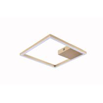 Plafon de sobrepor tec dourado e branco (c)40cm (l)40cm (a)4cm 1x30w 3000k 1790lm - gd014g