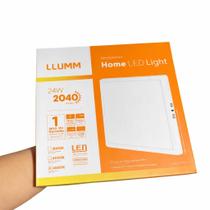 Plafon de Teto LED 24W Quadrado Branco-Frio 6500K LLUMM Plafon de Teto LED 24W Quadrado Branco-Frio 6500K LLUMM