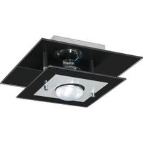 Plafon de Vidro para 01 Lâmpada - Cor Preto Plafon de Vidro para 01 Lâmpada - Cor Preto