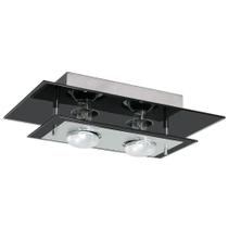 Plafon de Vidro para 02 Lâmpadas - Cor Preto Plafon de Vidro para 02 Lâmpadas - Cor Preto