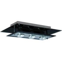 Plafon de Vidro para 03 Lâmpadas - Cor Preto Plafon de Vidro para 03 Lâmpadas - Cor Preto