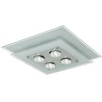 Plafon de vidro para 04 lâmpadas 44 cm x 44 cm - Branco Plafon de vidro para 04 lâmpadas 44 cm x 44 cm - Branco