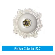 Plafon Decorativo Colonial C/ Soquete 21x21cm Trioplast