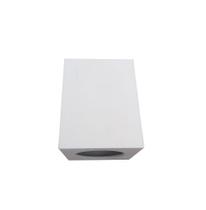 Plafon dicroica 1gu10 sobrepor quadrado branco 6,5x8cm
