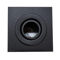 Plafon Direcional Sobrepor Preto Texturizado 1XDicroica GU10 - Rioprelustres - 3500/1 Dicroica PT-TEXT