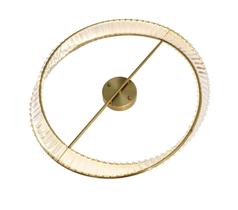 Plafon domino ø80cm - metal dourado e cristal transp