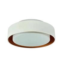 Plafon Dubai Branco e Cobre 3 Lâmpadas Tualux