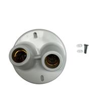 Plafon. Duplo Branco Plastic Soquete Porcelana Opl Branco