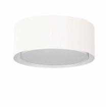 Plafon Duplo Cilíndrico Md-3036 Cúpula em Tecido 50x25cm Branco - Bivolt