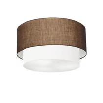 Plafon Duplo Cilíndrico Vivare Md-3045 Cúpula em Tecido 40x35cm - Bivolt