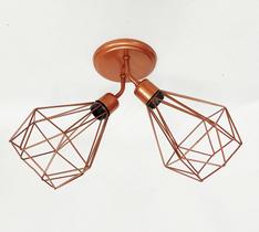 Plafon duplo Industrial Retro Aramado Diamante Cobre Total Plafon duplo Industrial Retro Aramado Diamante Cobre Total